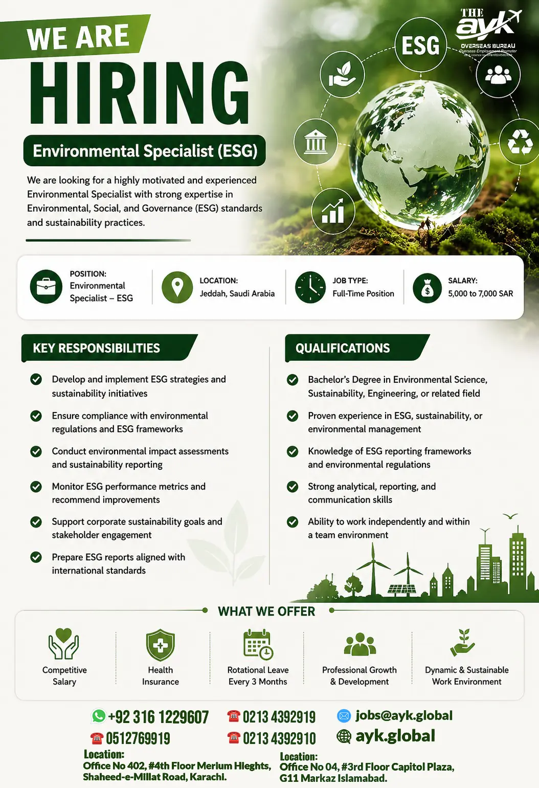 Environmental Specialist ESG Job in Saudi Arabia 2026